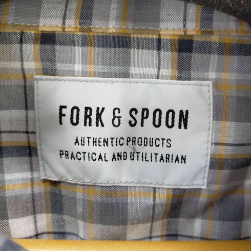 フォークアンドスプーン FORK&SPOON オープンカラーチェックシャツ メンズ 5