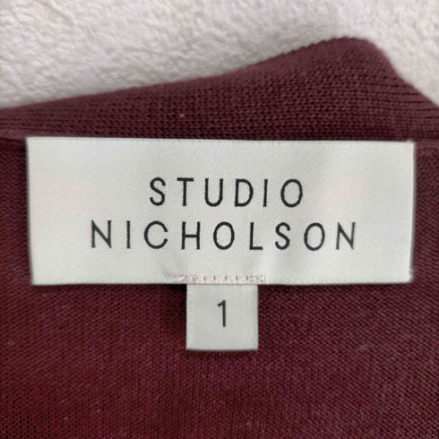 スタジオニコルソン STUDIO NICHOLSON 20AW シルク混 Vネックポケットツキカーディガン レディース JPN:1
