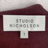 スタジオニコルソン STUDIO NICHOLSON 20AW シルク混 Vネックポケットツキカーディガン レディース JPN:1