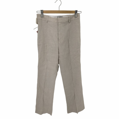 アパルトモンドゥーズィエムクラス LAppartement DEUXIEME CLASSE Lisiere LAppartement Linen Cropped スラックスパンツ ストレート ジッパーフライ レディース JPN:34