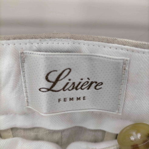 アパルトモンドゥーズィエムクラス LAppartement DEUXIEME CLASSE Lisiere LAppartement Linen Cropped スラックスパンツ ストレート ジッパーフライ レディース JPN:34