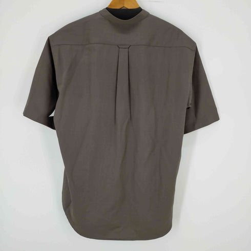 アーバンリサーチ URBAN RESEARCH ウールショートスリーブバンドカラーシャツ メンズ JPN:L