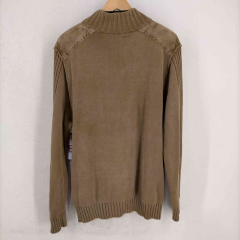 ラウンドツリーアンドヨーク roundtree&yorke コットン ジップアップニット コマンドセーター メンズ import:L