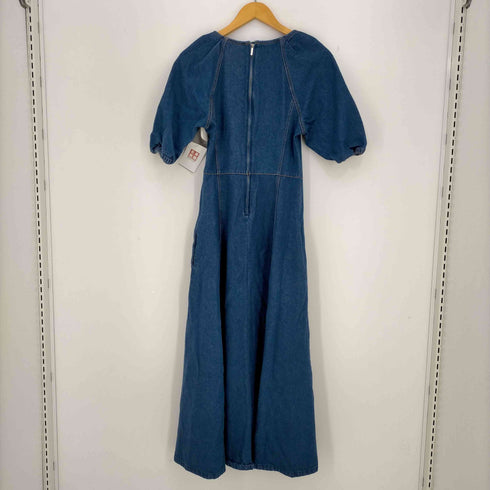 ザラ ZARA スクエアネックデニムワンピース レディース import:XS