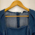 ザラ ZARA スクエアネックデニムワンピース レディース import:XS