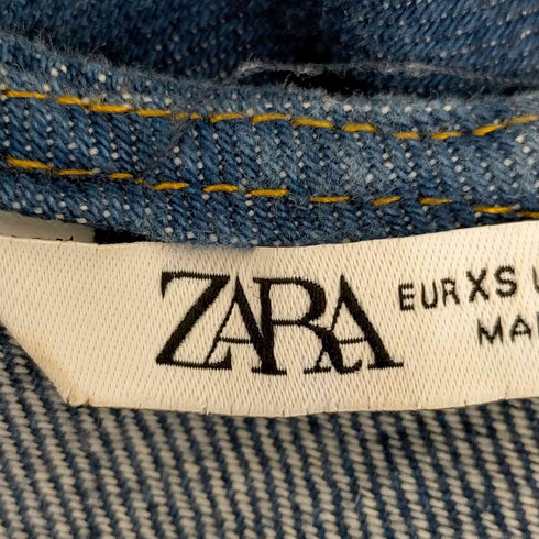ザラ ZARA スクエアネックデニムワンピース レディース import:XS