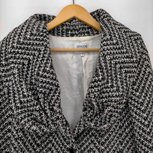 アルマーニコレツィオーニ ARMANI COLLEZIONI ツイード ロングコート アウター レディース JPN:38