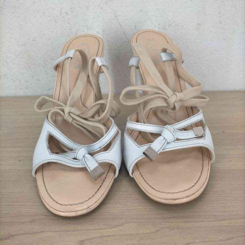トッズ TODS レザーストラップウエッジソールサンダル レディース JPN:24