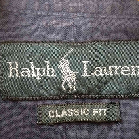 ラルフローレン RALPH LAUREN 90s ポニー刺繍 CLASSICFIT 半袖ボタンダウンシャツ メンズ import:M