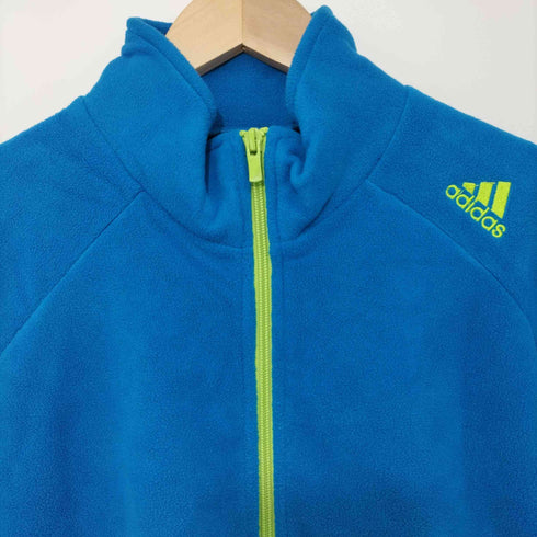 アディダス adidas ロゴ刺繍 フリースジャケット ジップアップ メンズ JPN:M