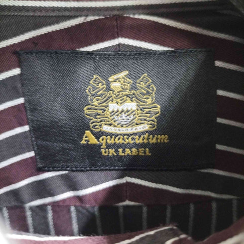 アクアスキュータム AQUASCUTUM ストライプボタンダウンシャツ メンズ JPN:M
