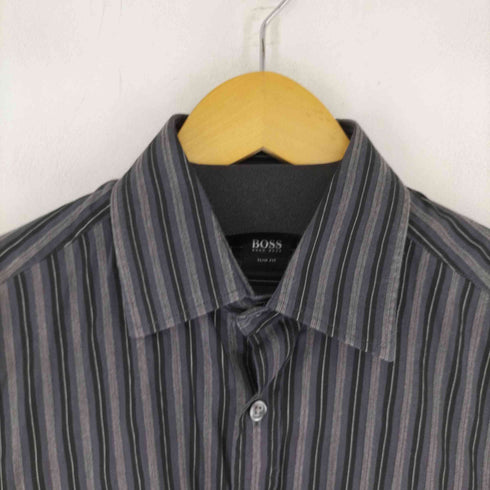 ボスヒューゴボス BOSS HUGO BOSS ストライプレギュラーカラーシャツ メンズ JPN:S