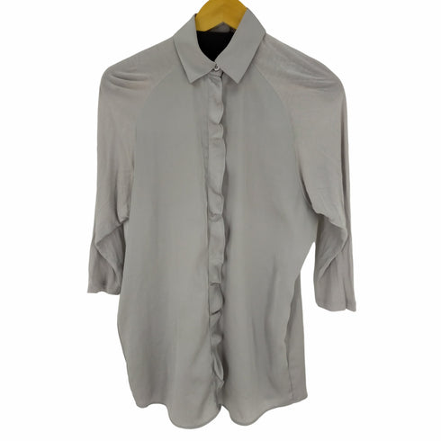 アルマーニエクスチェンジ ARMANI EXCHANGE L/Sメタリック切替シャツ レディース import:S