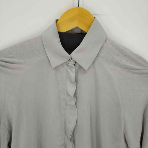 アルマーニエクスチェンジ ARMANI EXCHANGE L/Sメタリック切替シャツ レディース import:S