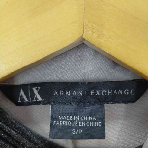 アルマーニエクスチェンジ ARMANI EXCHANGE L/Sメタリック切替シャツ レディース import:S
