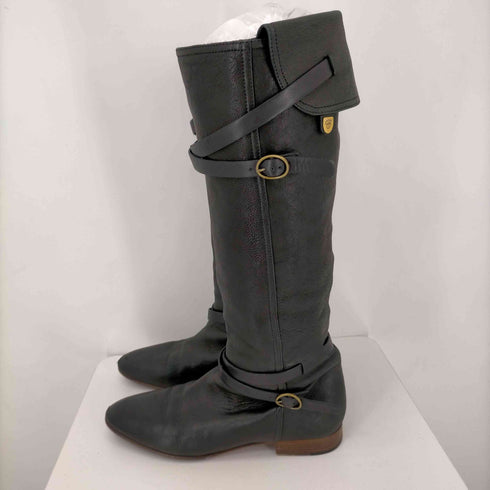 クロエ Chloe ブーツ ロング フラット レザー レディース EUR:38