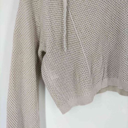 ユナイテッドアローズグリーンレーベルリラクシング UNITED ARROWS green label relaxing メッシュ クロップド 2WAY プルオーバー ニット -ウォッシャブル- レディース