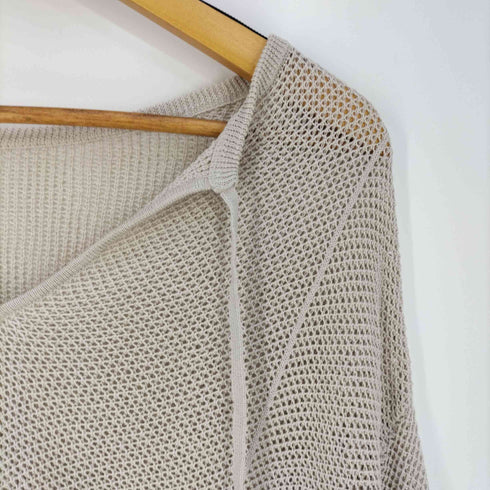 ユナイテッドアローズグリーンレーベルリラクシング UNITED ARROWS green label relaxing メッシュ クロップド 2WAY プルオーバー ニット -ウォッシャブル- レディース