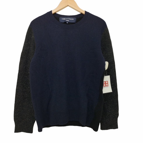 コムデギャルソンオム COMME des GARCONS HOMME 2009AW ウール 切替ニット プルオーバー メンズ JPN:S