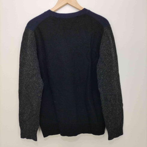 コムデギャルソンオム COMME des GARCONS HOMME 2009AW ウール 切替ニット プルオーバー メンズ JPN:S