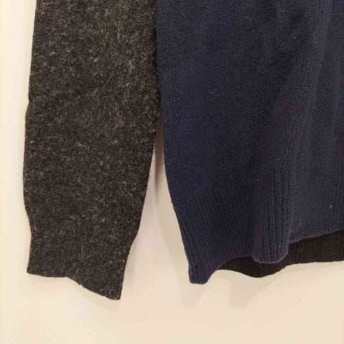 コムデギャルソンオム COMME des GARCONS HOMME 2009AW ウール 切替ニット プルオーバー メンズ JPN:S