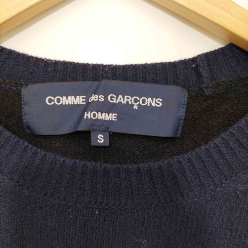 コムデギャルソンオム COMME des GARCONS HOMME 2009AW ウール 切替ニット プルオーバー メンズ JPN:S