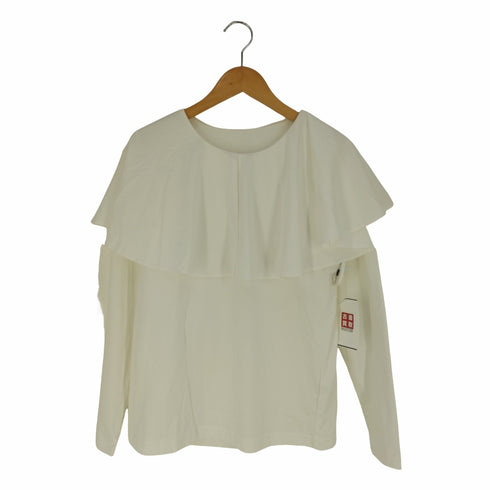 ユナイテッドアローズグリーンレーベルリラクシング UNITED ARROWS green label relaxing フリルカラー ロングスリーブ Tシャツ カットソー レディース