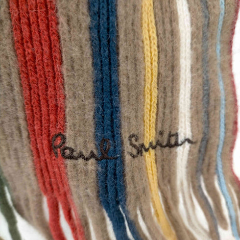 ポールスミス Paul Smith カシミヤマルチボーダーマフラー メンズ