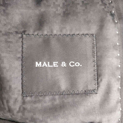 メイルアンドコー MALE & Co. SHINY WOOL 総裏 開き見せ センターベンツ 2Bシングルテーラードジャケット セットアップ メンズ A4