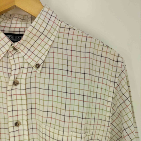 ランズエンド LANDS END チェック柄 ボタンダウンシャツ メンズ 16-33