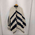 サンローランパリ SAINT LAURENT PARIS embellished draped jacket ポンチョ マント ウール ボーダー メタル装飾 レディース FREE