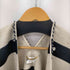 サンローランパリ SAINT LAURENT PARIS embellished draped jacket ポンチョ マント ウール ボーダー メタル装飾 レディース FREE