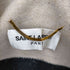 サンローランパリ SAINT LAURENT PARIS embellished draped jacket ポンチョ マント ウール ボーダー メタル装飾 レディース FREE