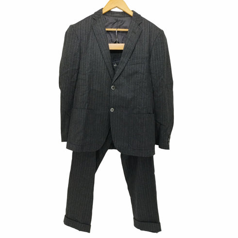 ジャーナルスタンダードトライセクト JOURNAL STANDARD TRISECT カシミヤ混 ストライプ スーツセットアップ 2Bテーラードジャケット スラックスパンツ メンズ M