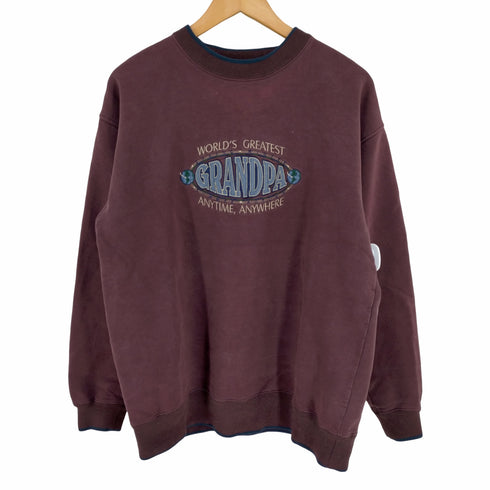 M&C SPORT 90-00s フロントワッペン バイカラースウェット メンズ import:L