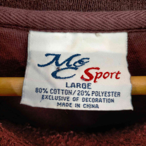 M&C SPORT 90-00s フロントワッペン バイカラースウェット メンズ import:L