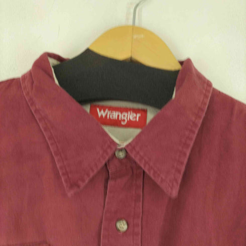 ラングラー Wrangler フラップポケット コットンL/Sシャツ メンズ 3XL