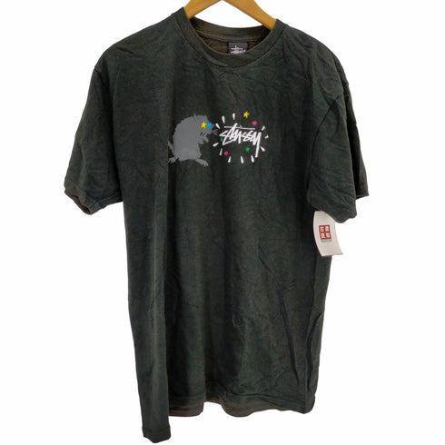 ステューシー Stussy ラットプリントクルーネックTシャツ メンズ JPN:M