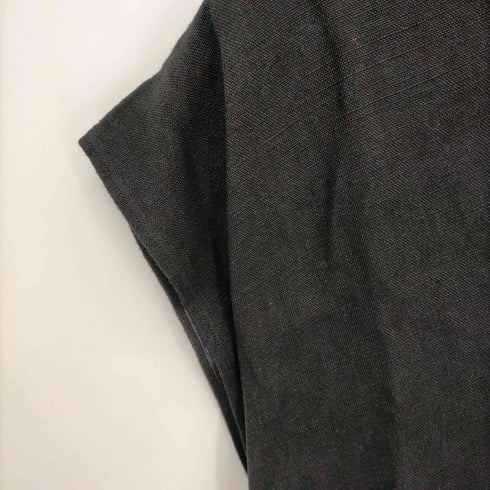 アクネストゥディオズ ACNE STUDIOS リネンワンピース ロング 半袖 カットオフ Vネック フレア レディース JPN:34