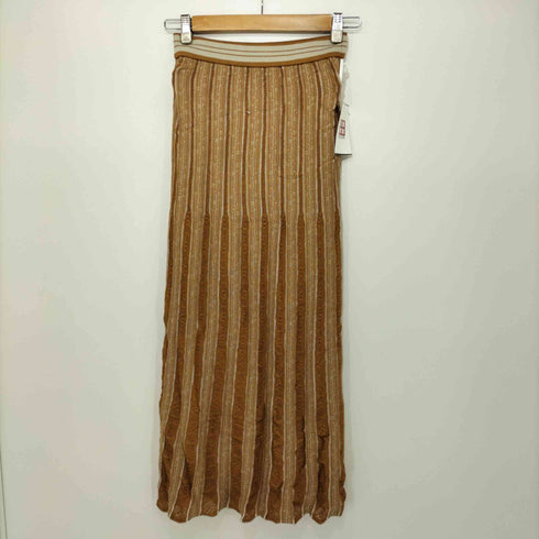 マメクロゴウチ Mame Kurogouchi 2021AW Floral Stripe Jacquard Knitted Skirt ニットスカート レディース JPN:2