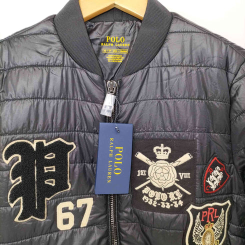 ポロラルフローレン POLO RALPH LAUREN gothic p rowing puffer bomber jacket ワッペン 中綿ジャケット ボンバージャケット レディース import:XS