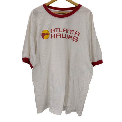 ハードウッドクラシック hardwood classics MAJESTICボディ USA製 NBA ATLANTA HAWKS トリムT リンガーTシャツ メンズ import:XXL