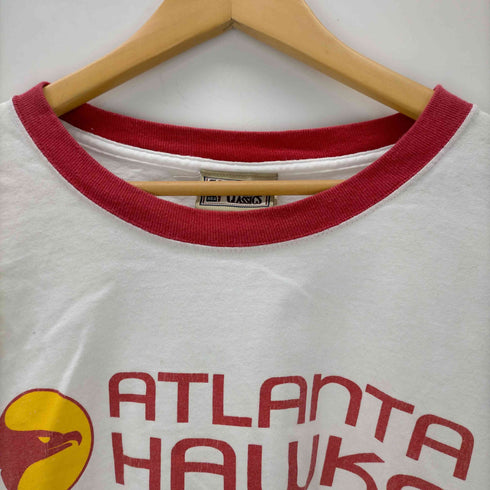 ハードウッドクラシック hardwood classics MAJESTICボディ USA製 NBA ATLANTA HAWKS トリムT リンガーTシャツ メンズ import:XXL