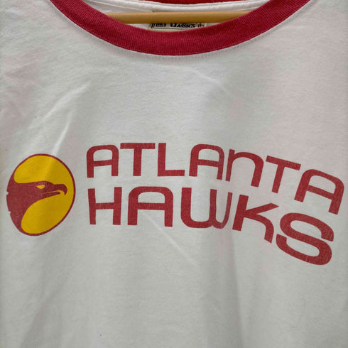ハードウッドクラシック hardwood classics MAJESTICボディ USA製 NBA ATLANTA HAWKS トリムT リンガーTシャツ メンズ import:XXL