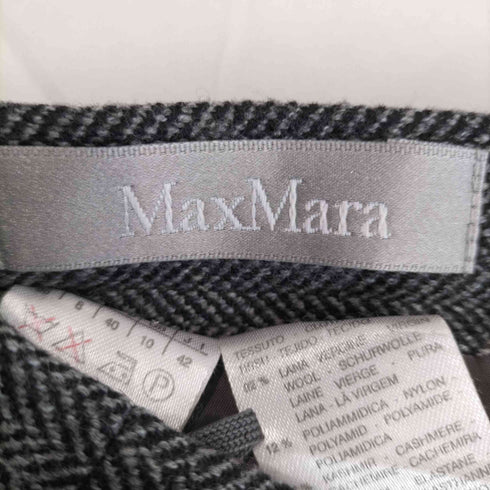 マックスマーラ MAX MARA ヘリンボーン カシミヤ混 タイトスカート レディース JPN:42