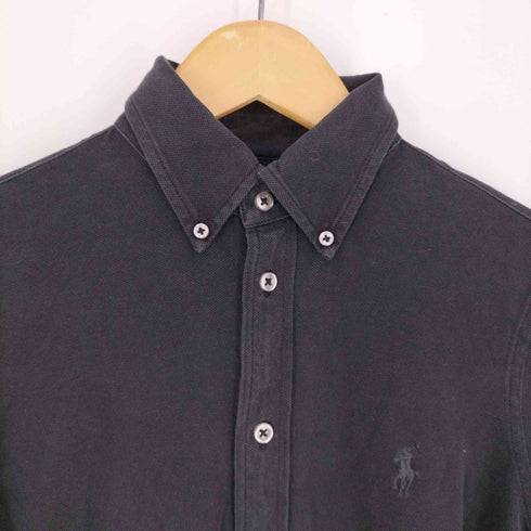 ラルフローレン RALPH LAUREN KNIT OXFORD ポニー刺繍 ボタンダウンニットシャツ メンズ import:M