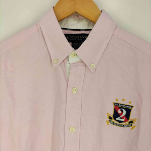 ユーエスポロアッスン U.S.POLO ASSN ロゴ刺繍 ボタンダウンオックスフォードシャツ メンズ import:M