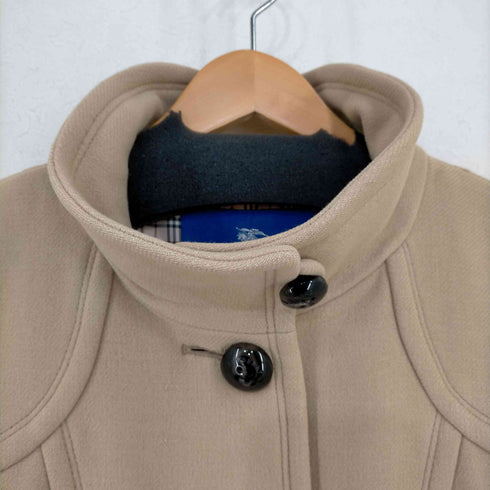 バーバリーブルーレーベル BURBERRY BLUE LABEL ウールコート アウター ミドル リボンベルト 裏地ノバチェック柄 レディース 38