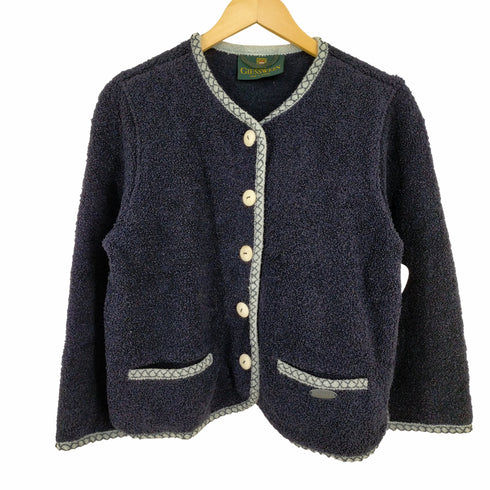ギースヴァイン GIESSWEIN ノーカラージャケット ウール混 パイル生地 レディース JPN:36
