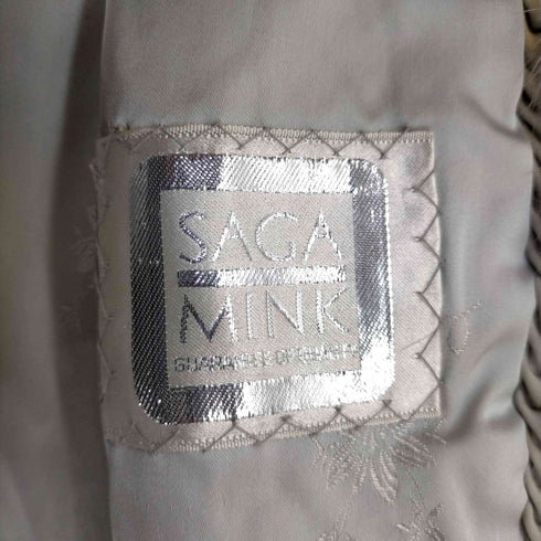 サガミンク SAGA MINK 銀サガ サファイアミンク ミンクファーコート ハーフ ミドル スタンドカラー 毛皮 レディース JPN:11号